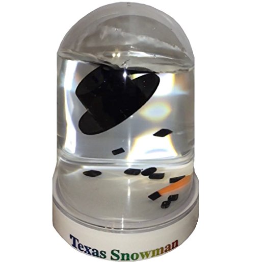 Texas Snow Globe Original Melted Snowman Snowglobe