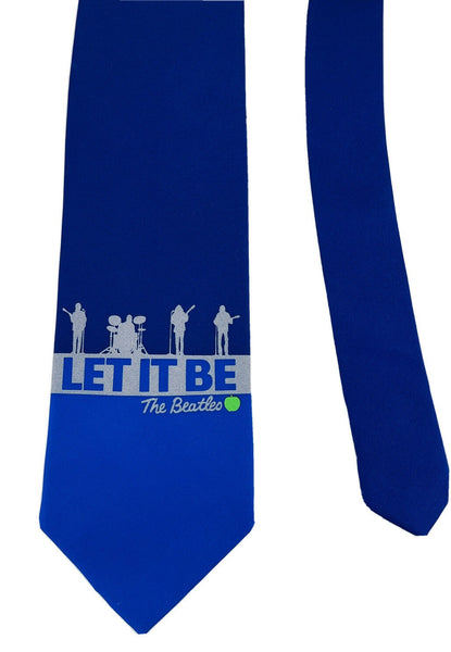 Beatles Necktie Men's Silk Tie (Blue - Let It Be)