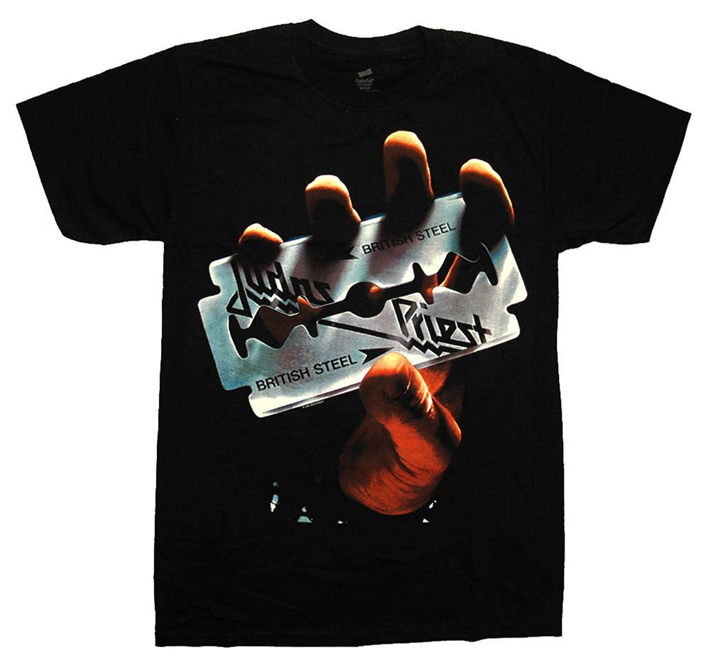 Judas Priest British Steel 1-Sided Men's T-Shirt, Black, Large