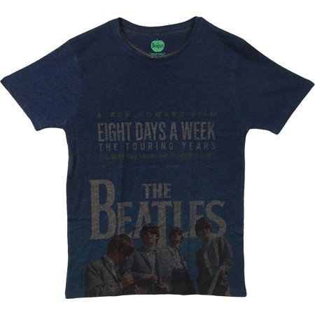Beatles 8 Days A Week Movie Poster Mens Navy Blue / Grey Sublimation T-shirt