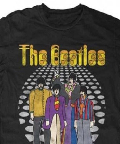 Beatles Dance Floor Lightweight Black T-Shirt (X-Large)
