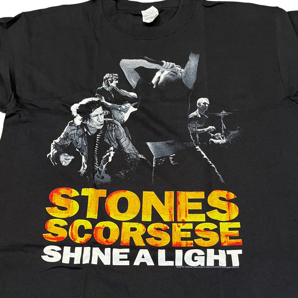 Rolling Stones T-shirt 'Shine A Light Stones Scorcese' black movie tee (Large)