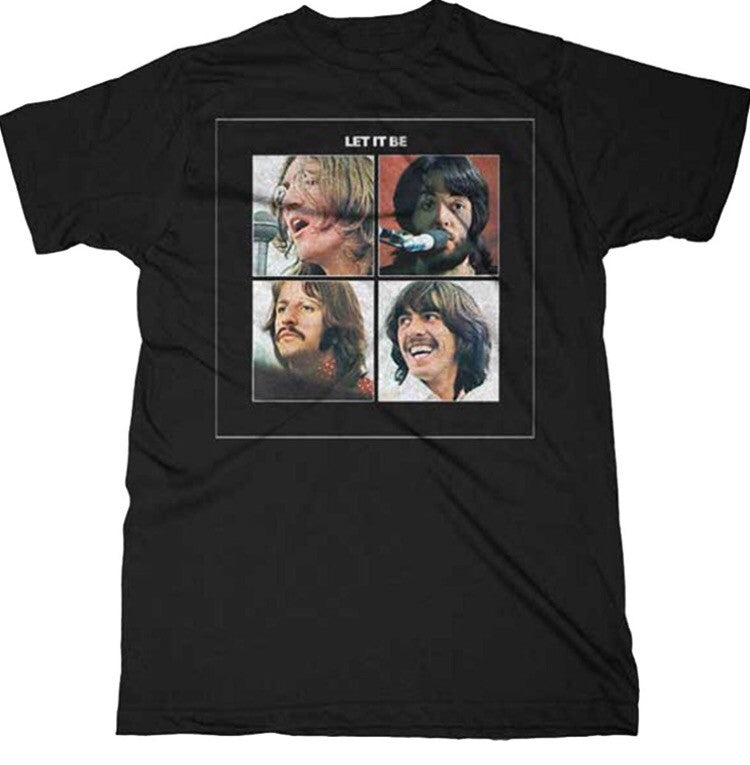 Beatles 'Let It Be' Men's T-shirt, Black (Medium)