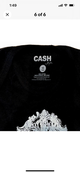 Johnny Cash Bodysuit 'Crawl The Line' Unisex Baby Creeper